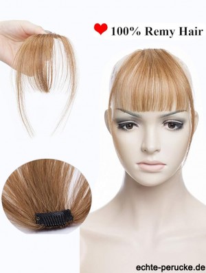 Clip in Fringe Menschliches Haar Light Bangs Gerade