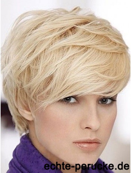 Blonde Short Straight Boycuts Capless Perücke Online-Shop