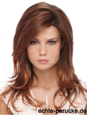 Fashion Auburn Long mit Pony Straight Glueless Lace Front Perücken