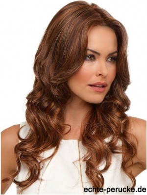 Geeignete Auburn Curly ohne Pony Lace Front Long Perücken