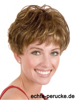 Layered Short Straight Blonde 5  inchStyle Monofilament Perücken