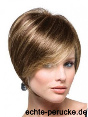 Capless Short Straight Brown Unglaubliche Bob Perücken