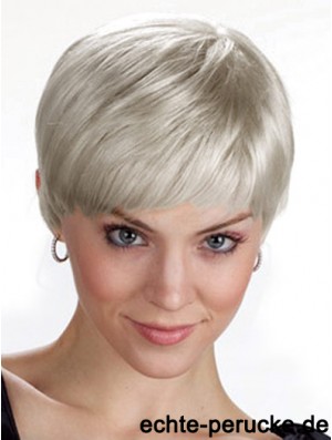 Ladies Grey Perücken UK Mit Capless Grey Cut Chin Länge